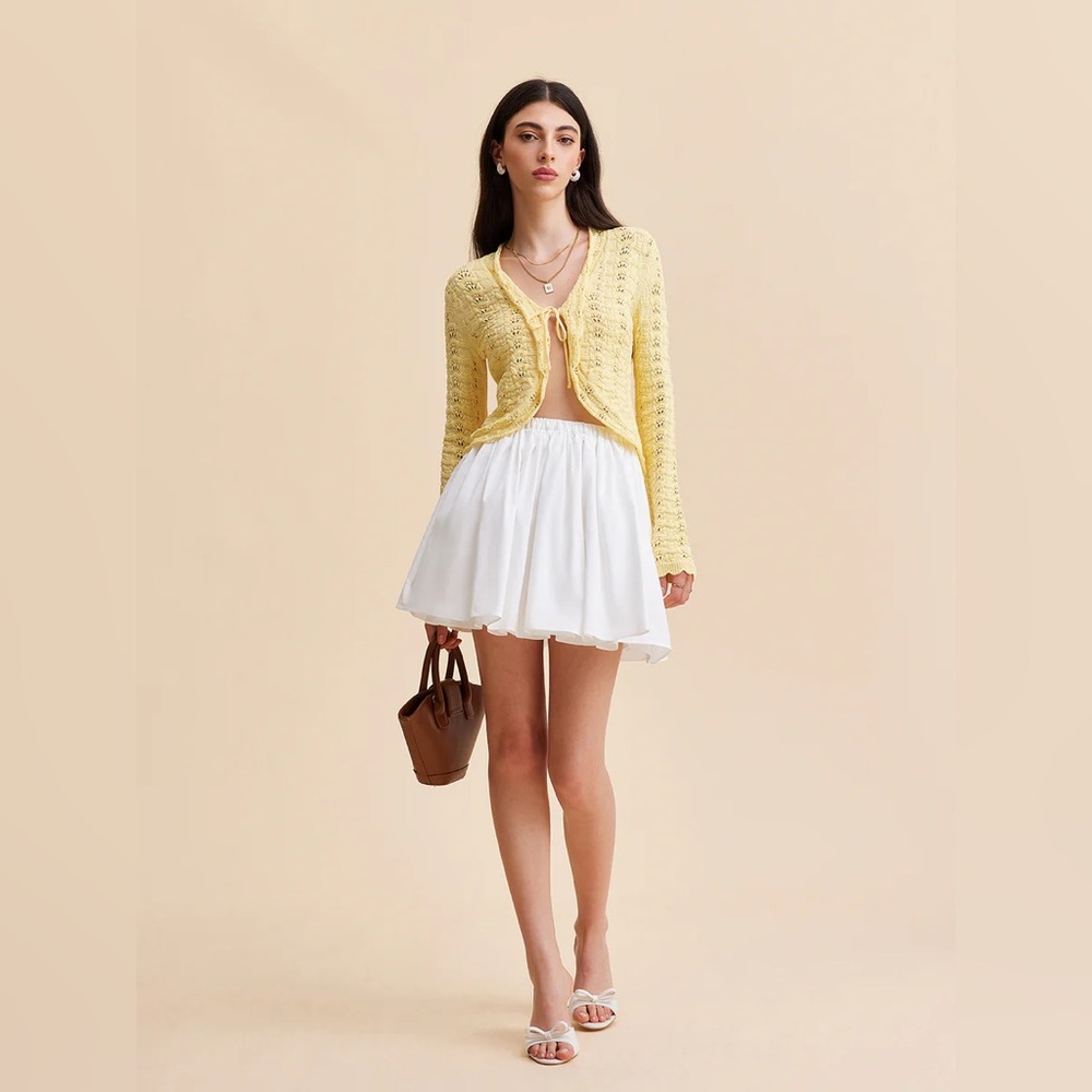 Commense Cotton Pleated Skirt
